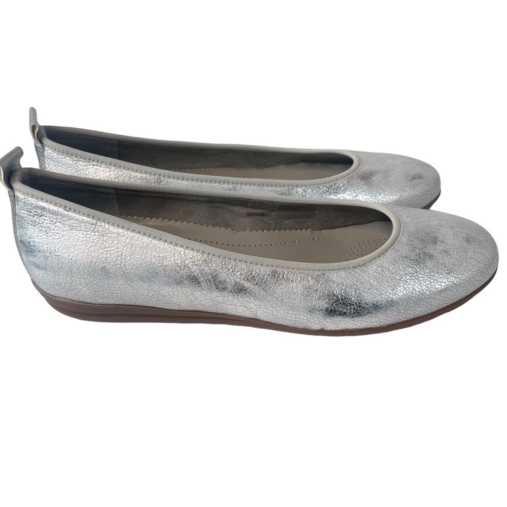 Luftpolster Jenny Silver Low Wedge Silver Ballet Flat  Size 7 UK 10 US